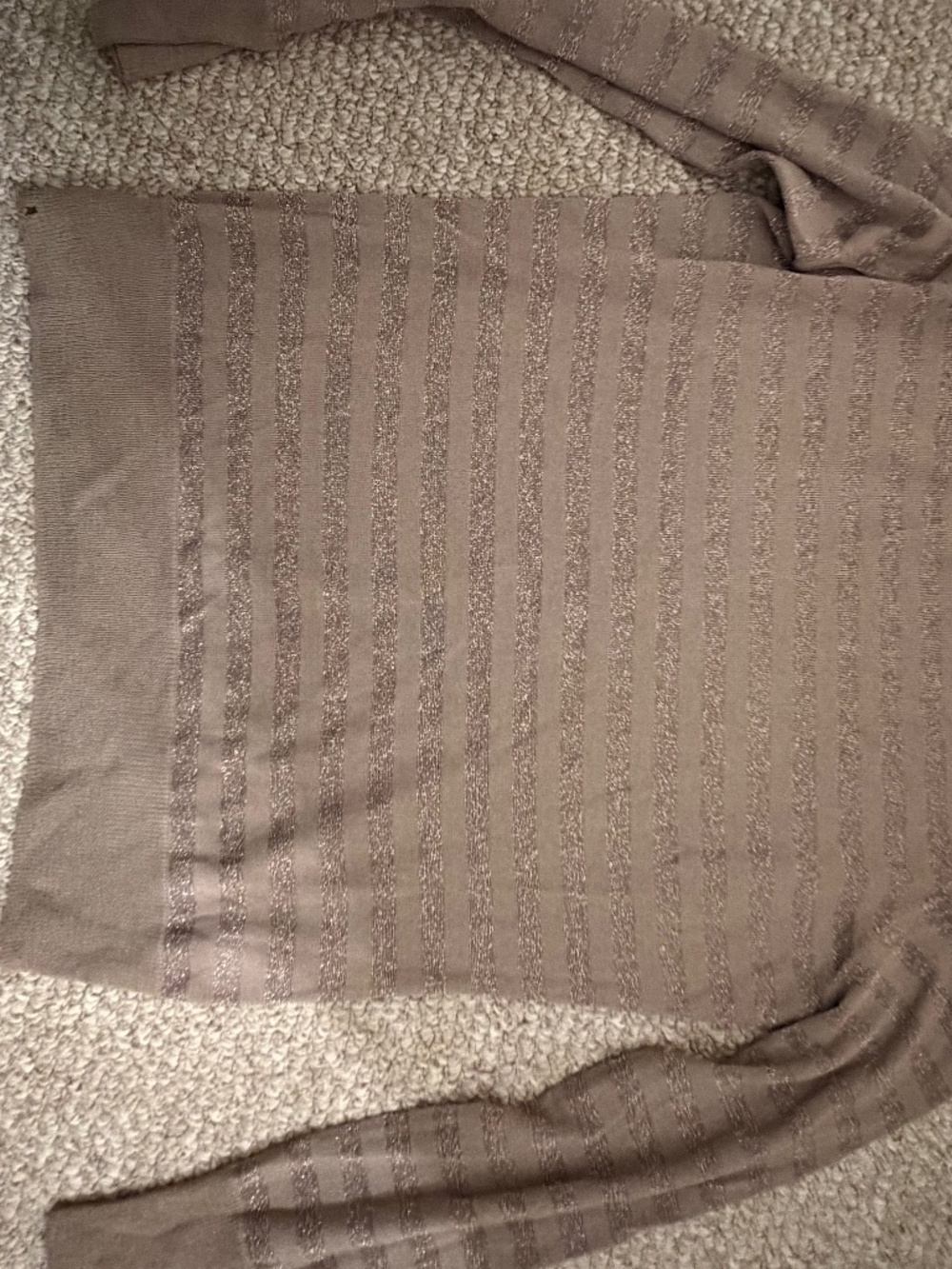 Talbots Petites Italian Merino Wool Metallic Stripe Sweater Medium Petite